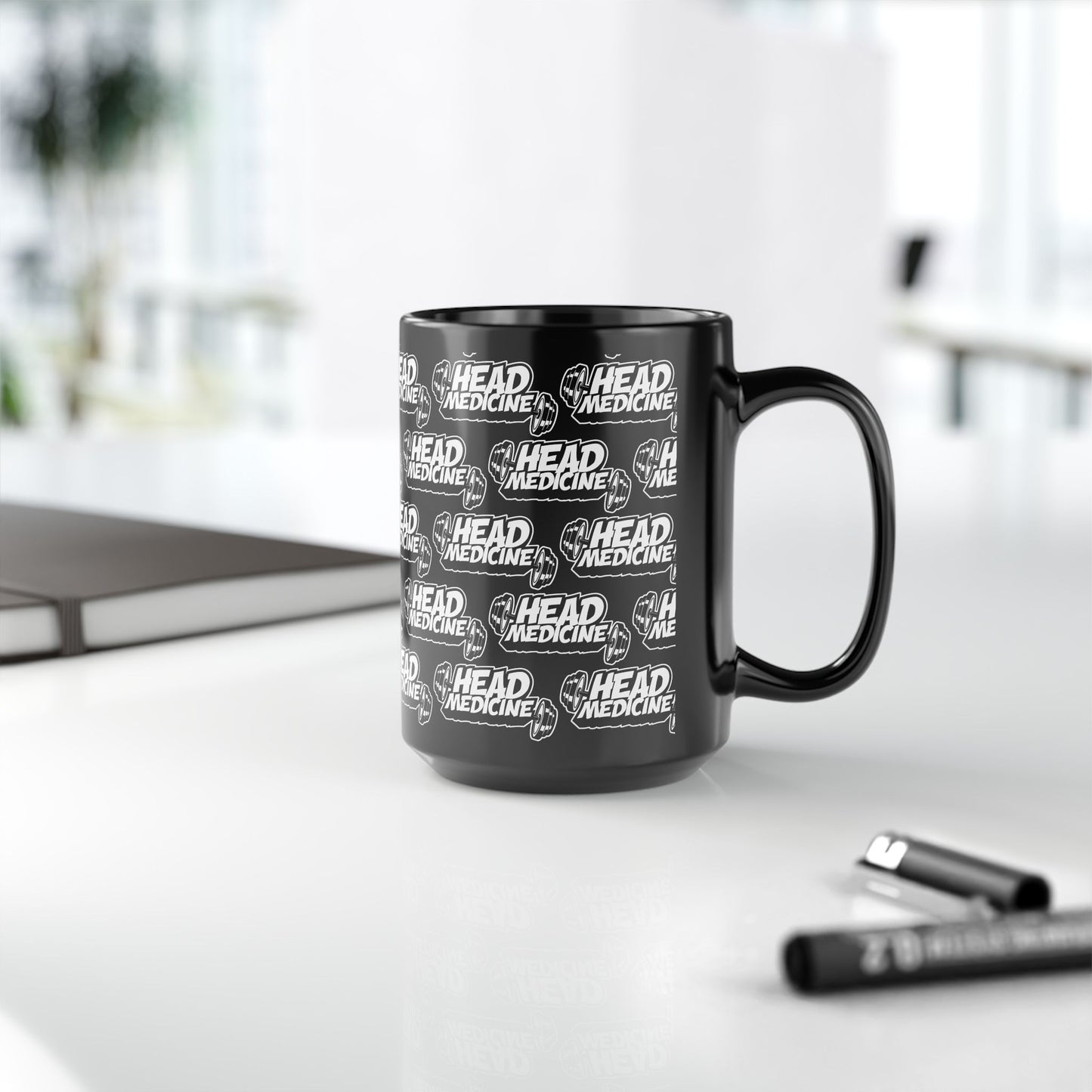 Morning Head Medicine Black Coffee Mug